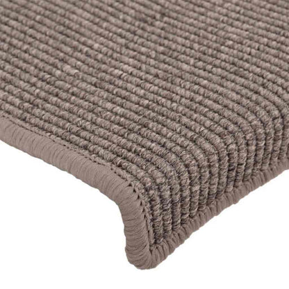 Tappetini per scale 15 pz 65x21x4 cm Beige scuro con bordo rettangolare | homemem39