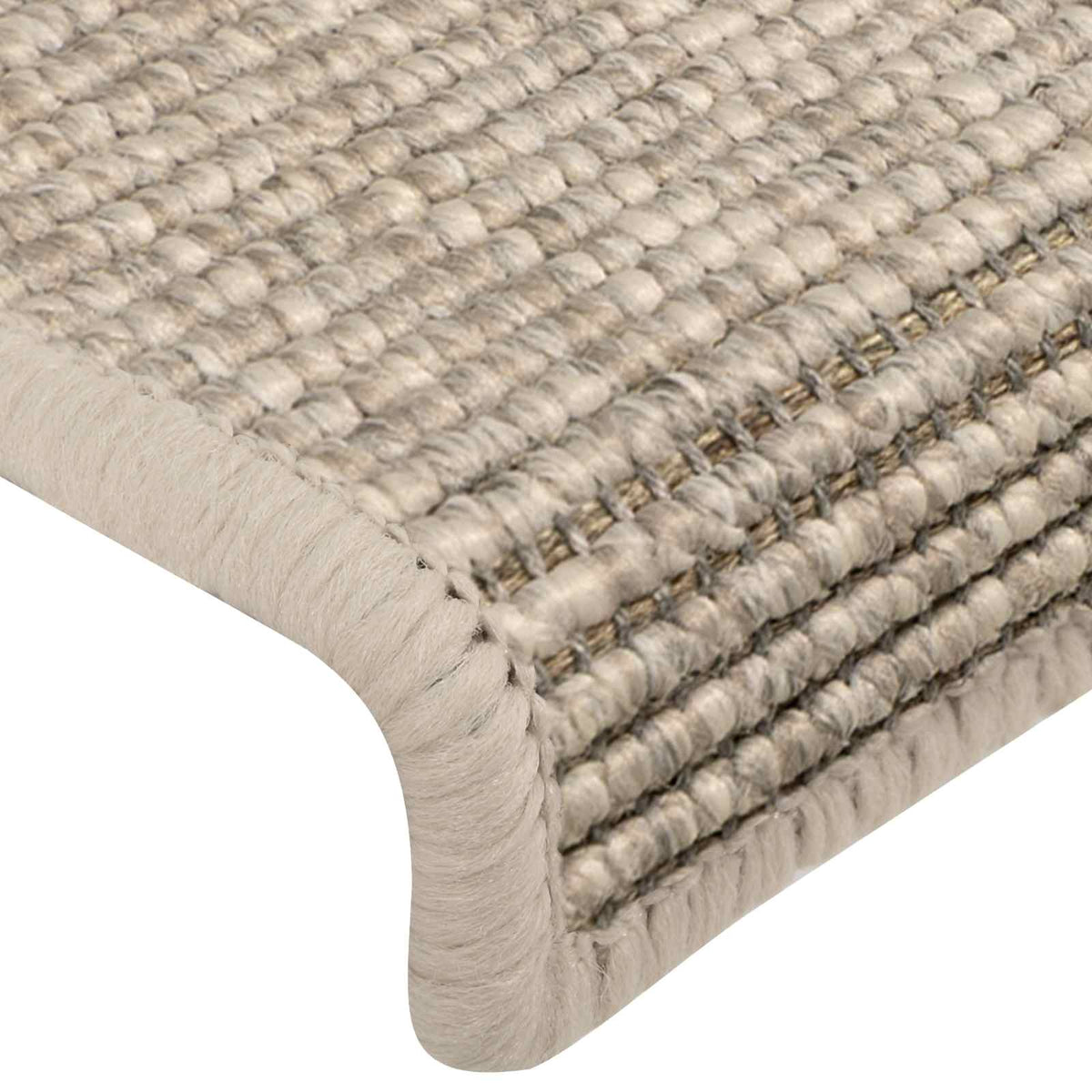 Tappetini per scale 15 pz 65x21x4 cm Beige chiaro