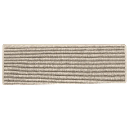 Tappetini per scale 15 pz 65x21x4 cm Beige chiaro