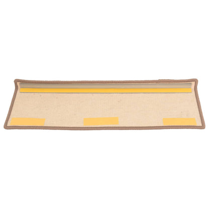 Tappetini per scale 15 pz 65x21x4 cm Marrone chiaro