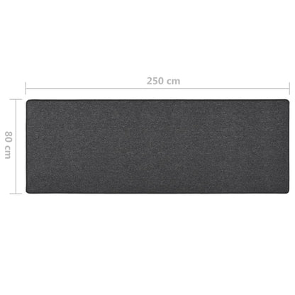 Tappeto Corsia Antracite 80x250 cm - homemem39