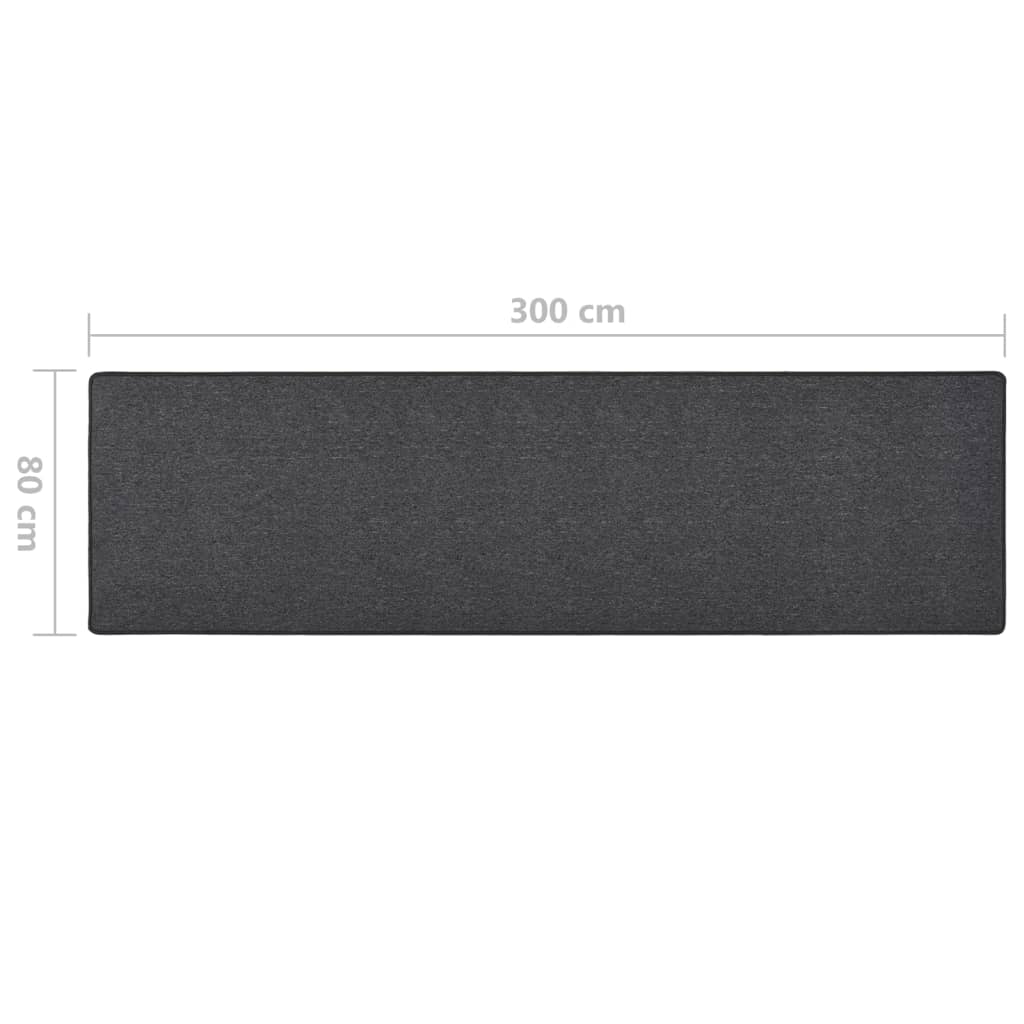 Tappeto Corsia Antracite 80x300 cm