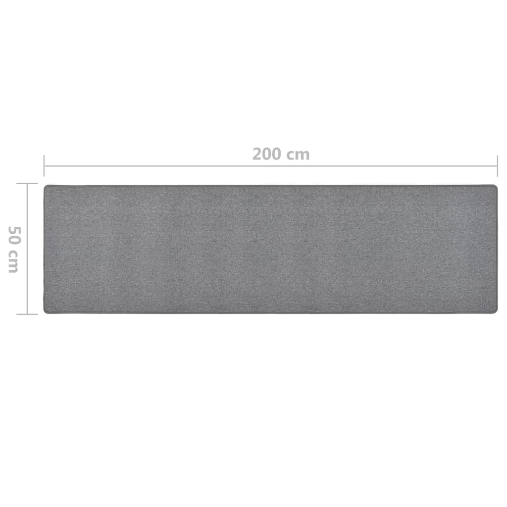 Tappeto Corsia Grigio Scuro 50x200 cm - homemem39