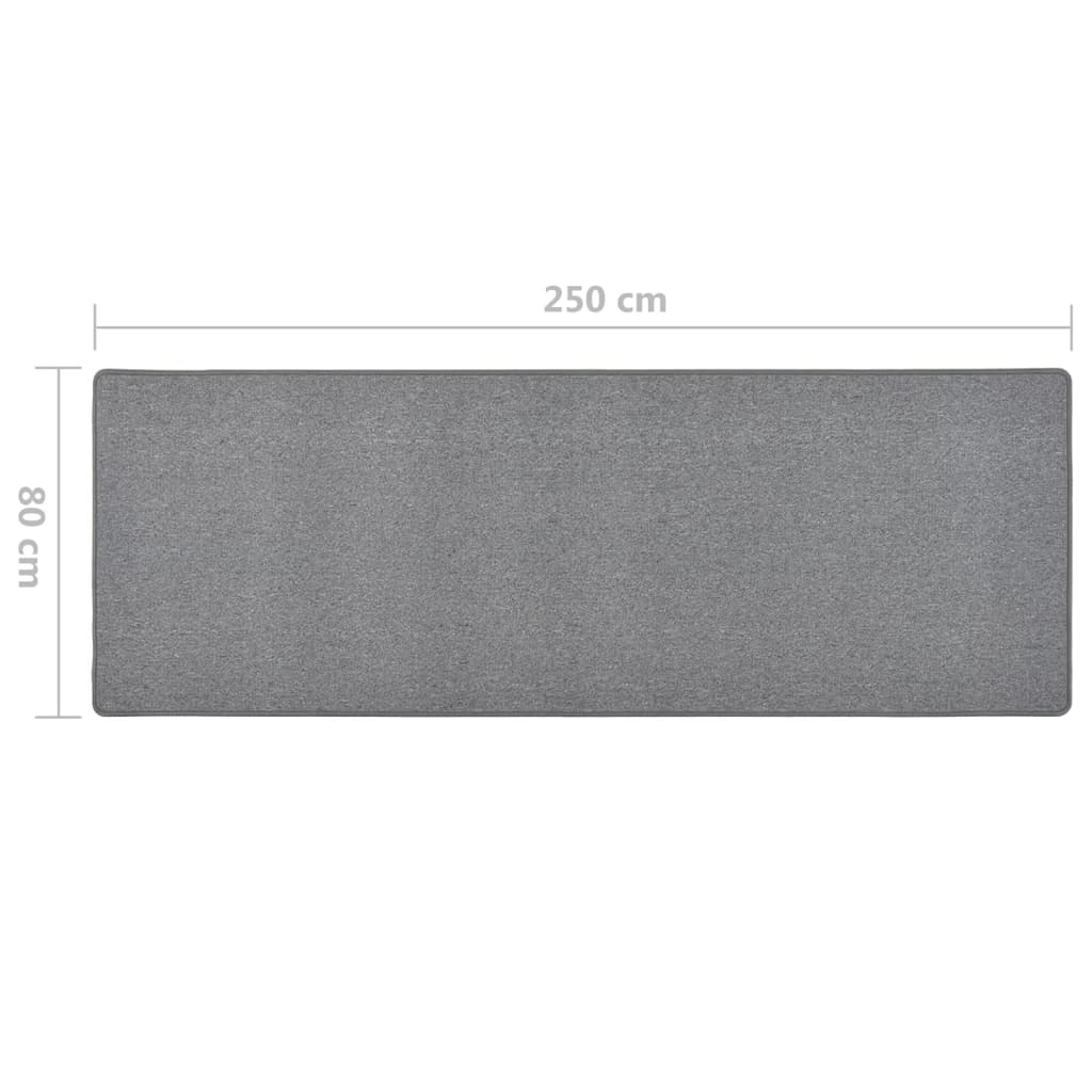 Tappeto Corsia Grigio Scuro 80x250 cm - homemem39