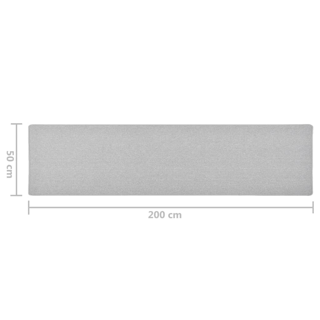 Tappeto Corsia Grigio Chiaro 50x200 cm