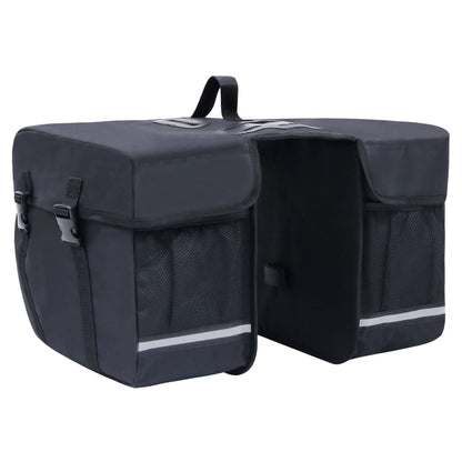 Borsa Doppia Bicicletta Impermeabile per Portapacchi 35 L Nero - homemem39