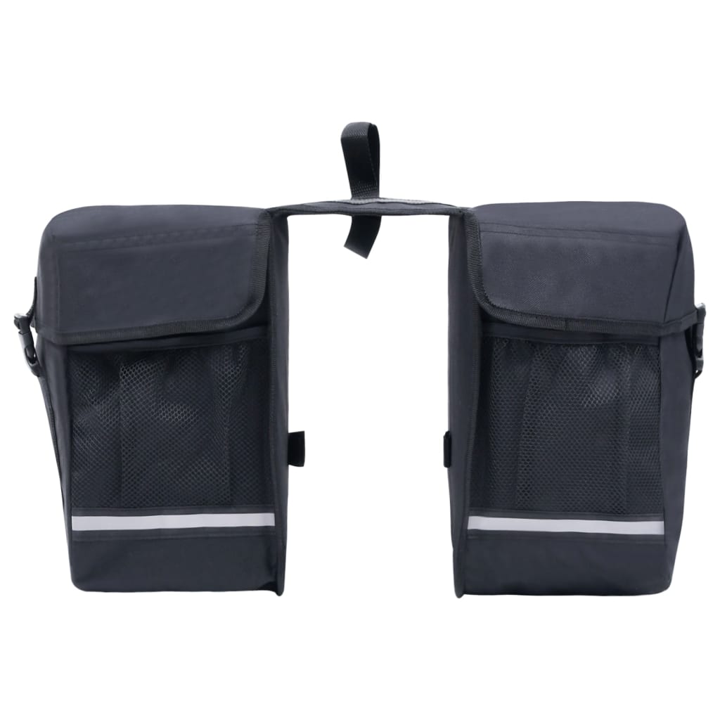 Borsa Doppia Bicicletta Impermeabile per Portapacchi 35 L Nero - homemem39