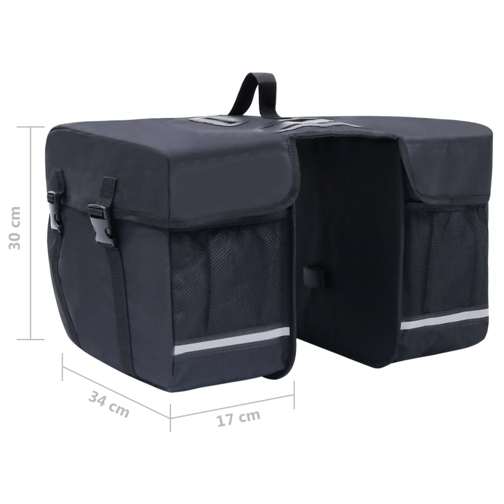 Borsa Doppia Bicicletta Impermeabile per Portapacchi 35 L Nero - homemem39