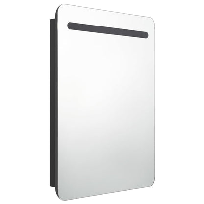 Armadietto a Specchio con LED Nero 60x11x80 cm in MDF | homemem39