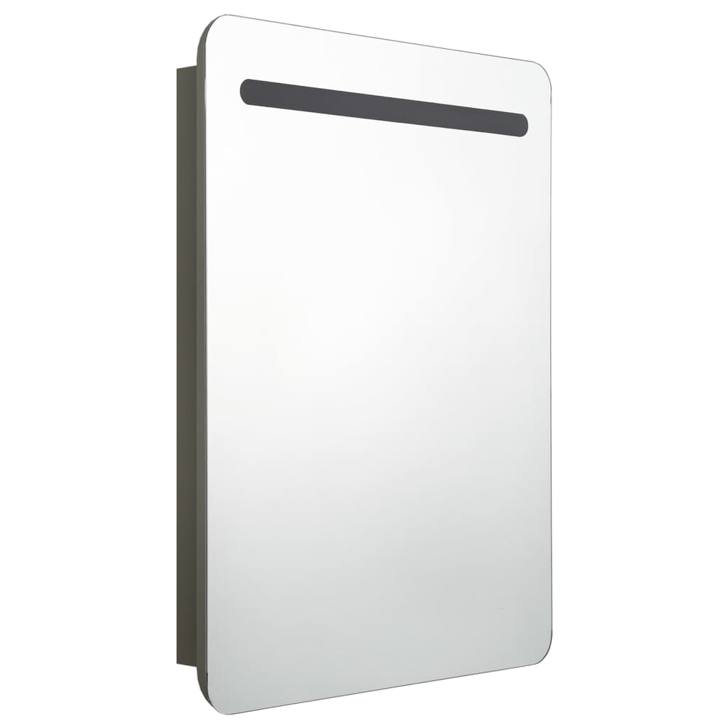 Armadietto Bagno con Specchio e LED Antracite 60x11x80 cm | homemem39