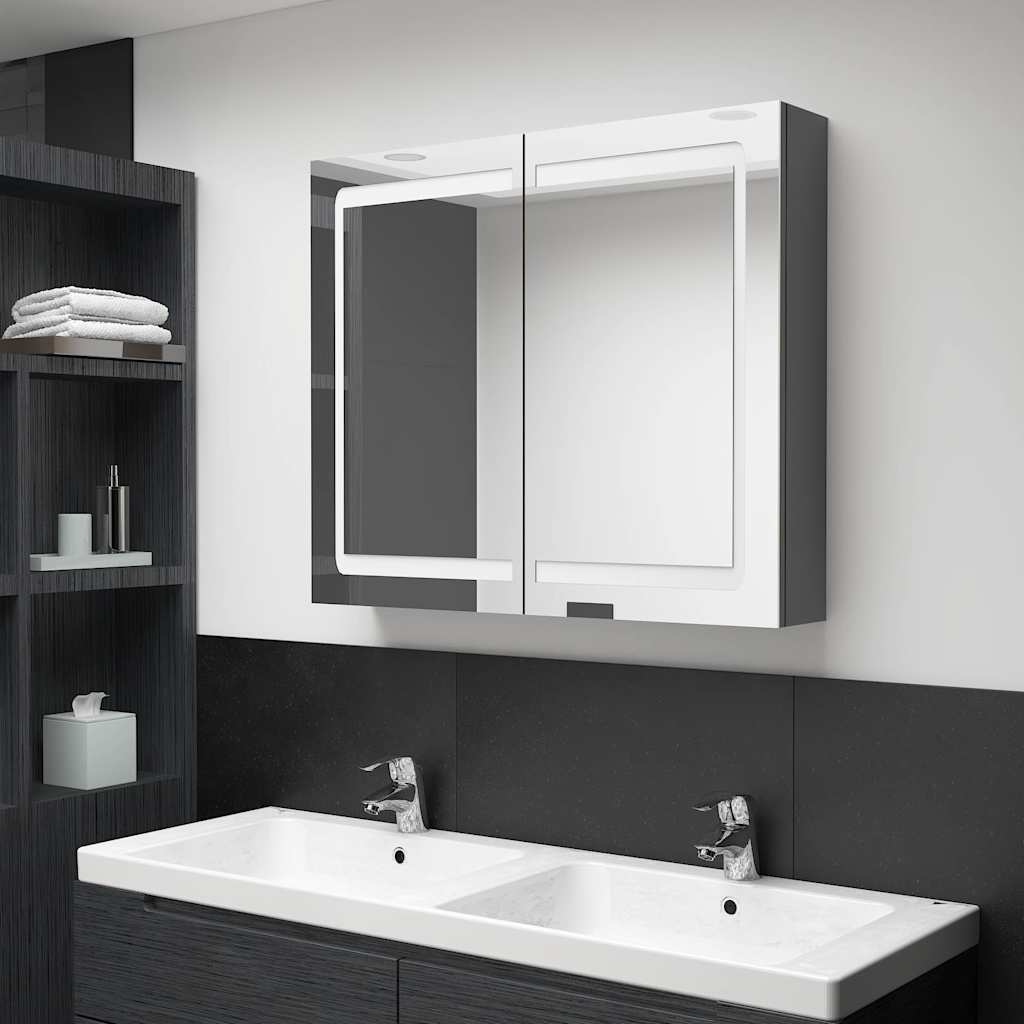 Mobiletto per specchio da bagno 80 x 12 x 68 cm