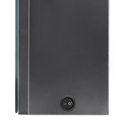 Armadietto Bagno con Specchio e LED Grigio Lucido 80x12x68 cm | homemem39