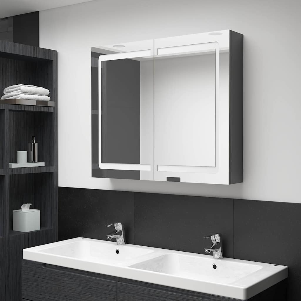 Mobiletto per specchio da bagno brillante