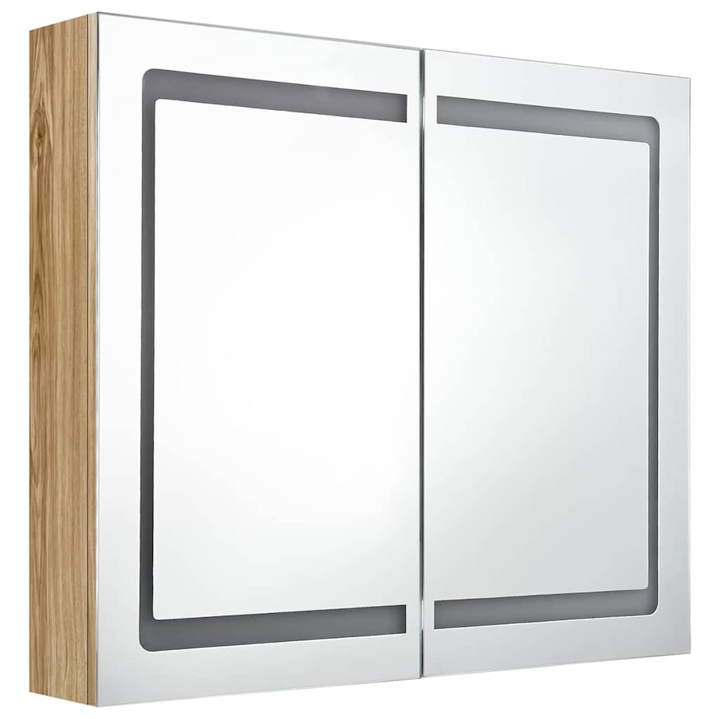 Mobiletto per specchio da bagno Rovere 80 x 12 x 68 cm