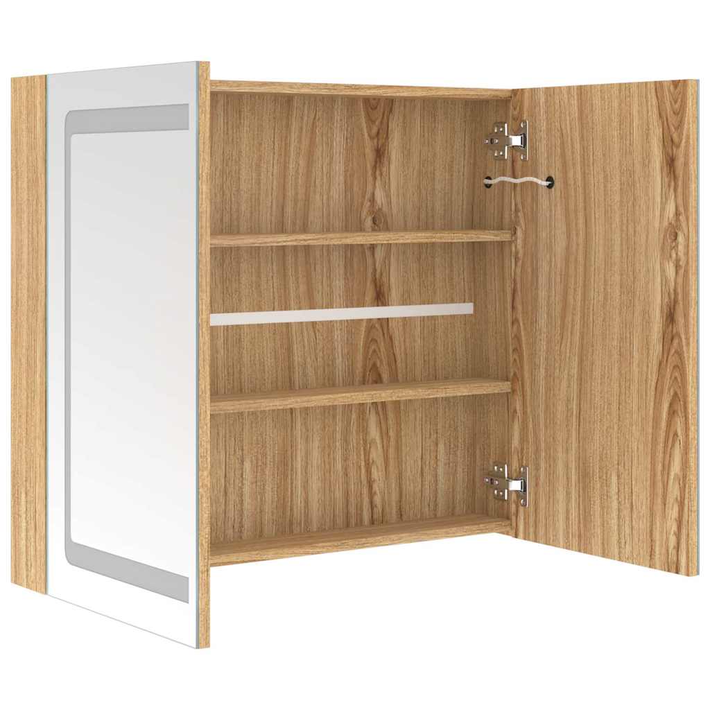 Mobiletto per specchio da bagno Rovere 80 x 12 x 68 cm