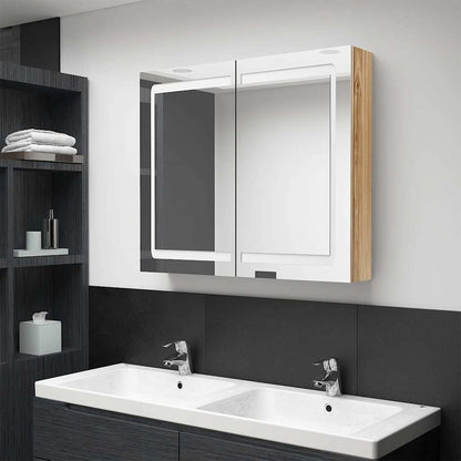 Mobiletto per specchio da bagno Rovere 80 x 12 x 68 cm