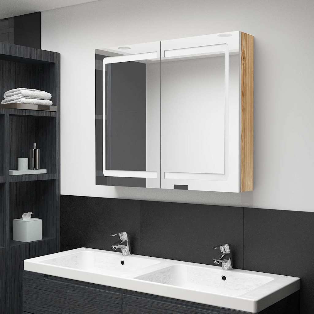 Mobiletto per specchio da bagno 80 x 12 x 68 cm