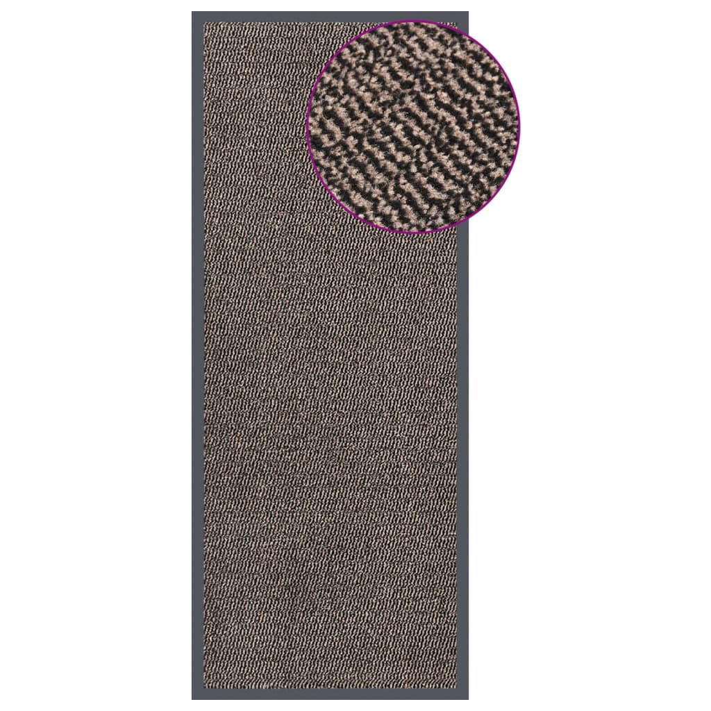 Quilted Doormat 60x150 cm Dark Brown