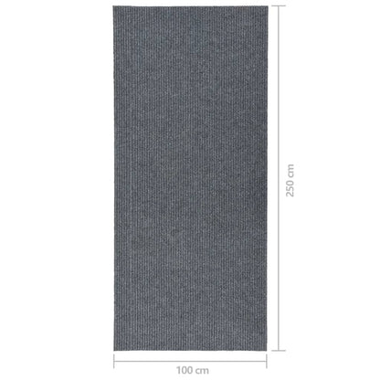Tappeto Corsia Acchiappa Polvere 100x250 cm Grigio - homemem39