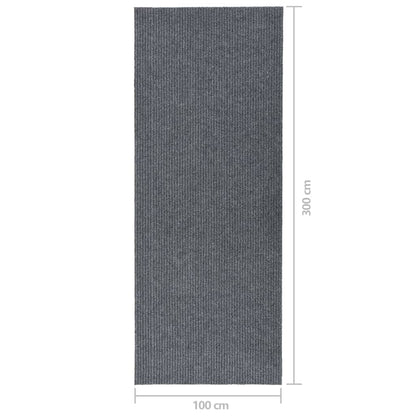 Tappeto Corsia Acchiappa Polvere 100x300 cm Grigio - homemem39