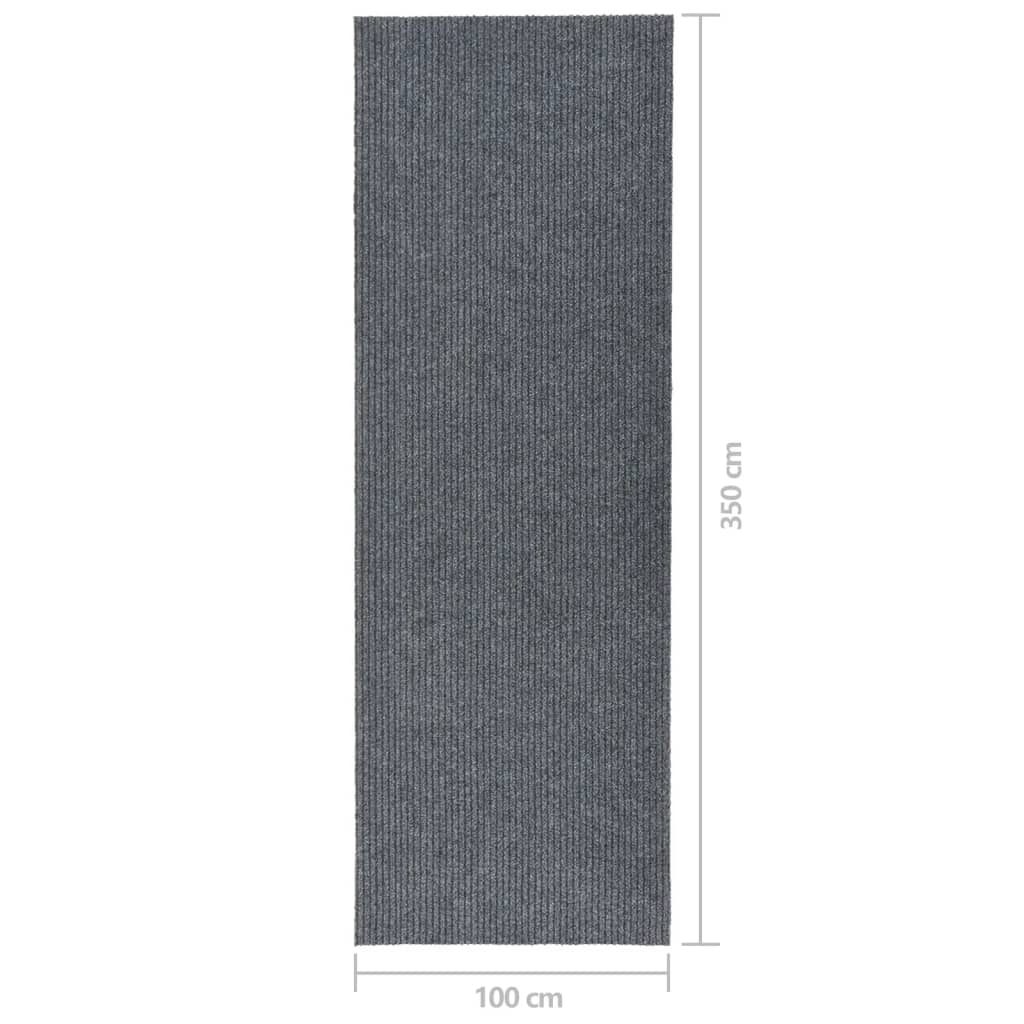 Dust Catching Lane Carpet 100x350 cm Grey