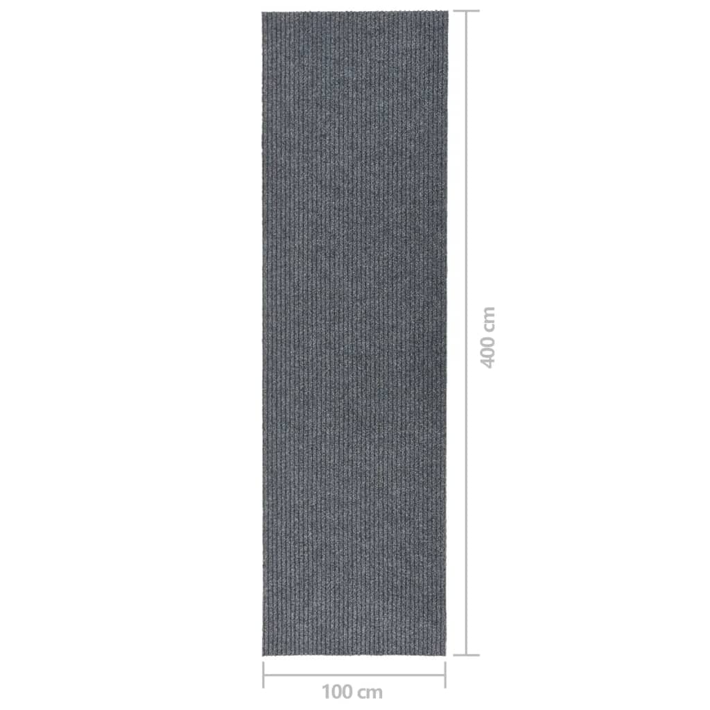 Tappeto Corsia Acchiappa Polvere 100x400 cm Grigio - homemem39