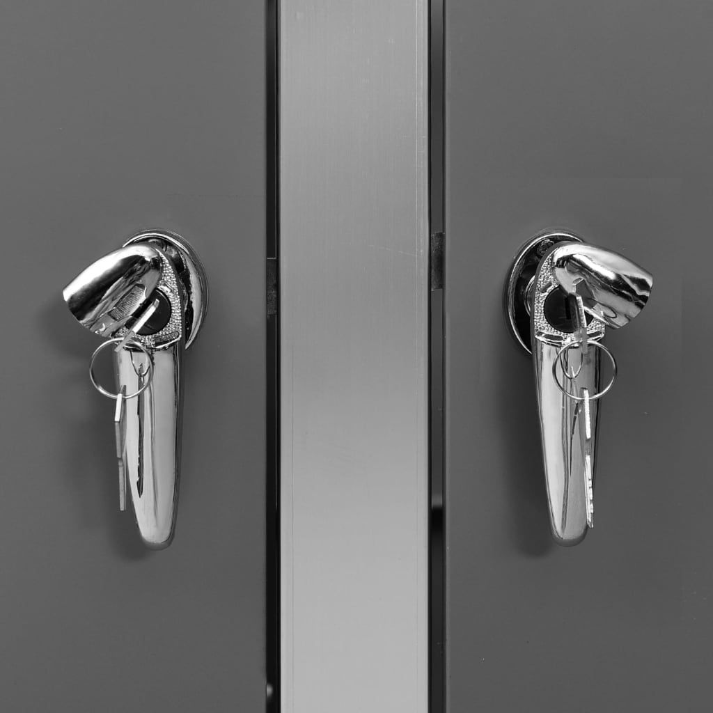 Copri Bidoni Pattumiera Doppia 138x77,5x112,5 cm Acciaio Inox - homemem39