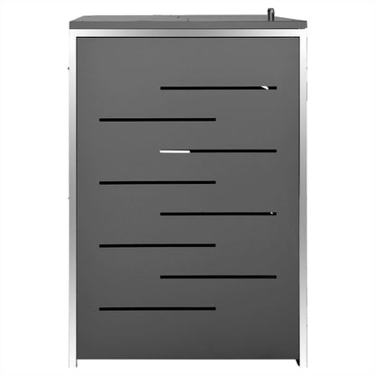 Copribidone per Spazzatura Triplo 207x77,5x112,5cm Acciaio Inox - homemem39