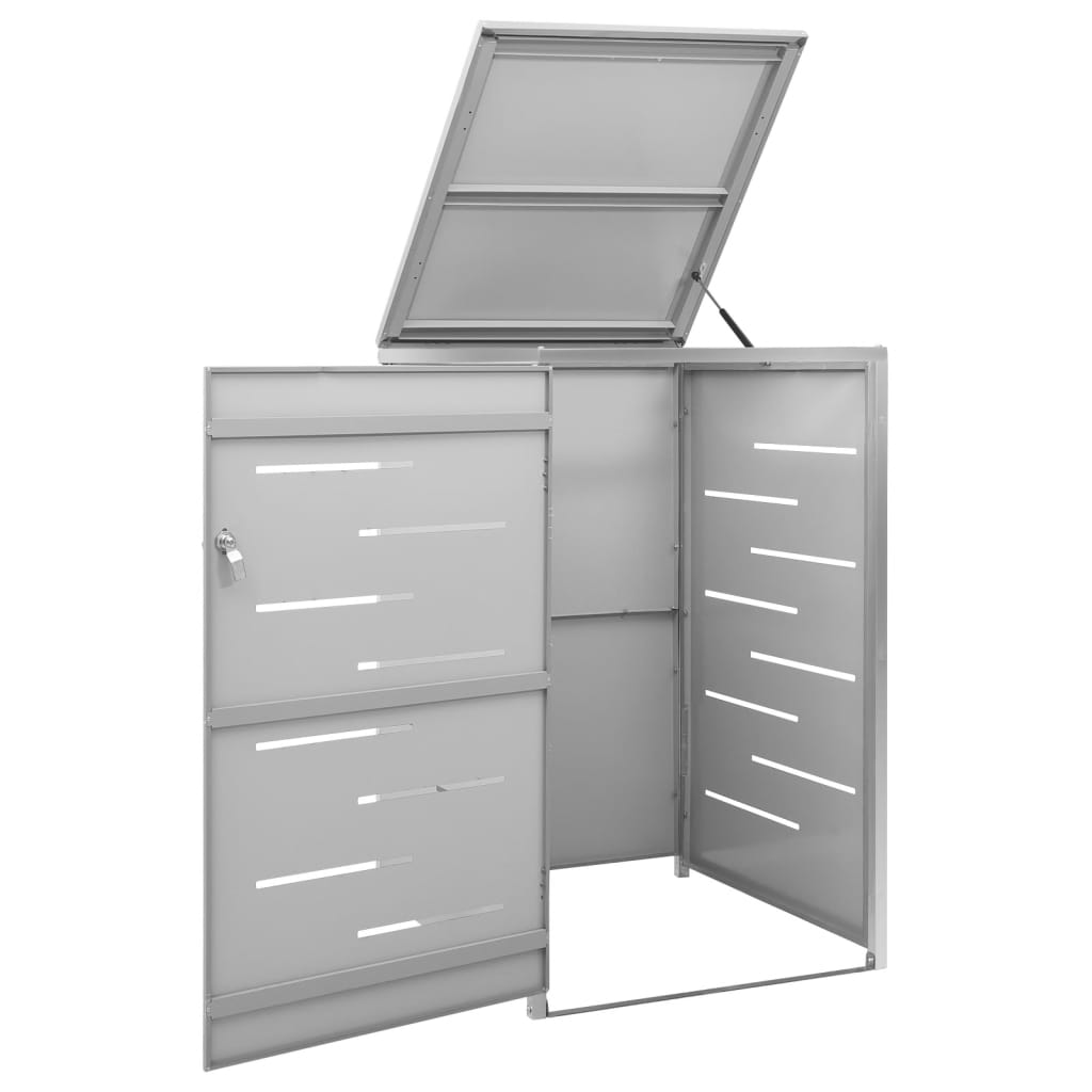 Copribidone per Spazzatura Singolo 69x77,5x112,5cm Acciaio Inox | homemem39