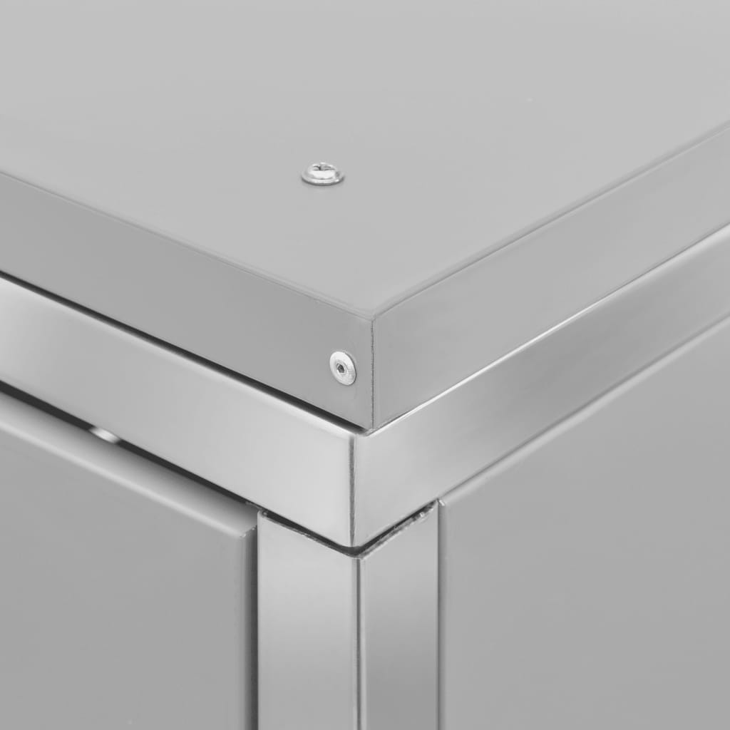 Copribidone per Spazzatura Singolo 69x77,5x112,5cm Acciaio Inox - homemem39