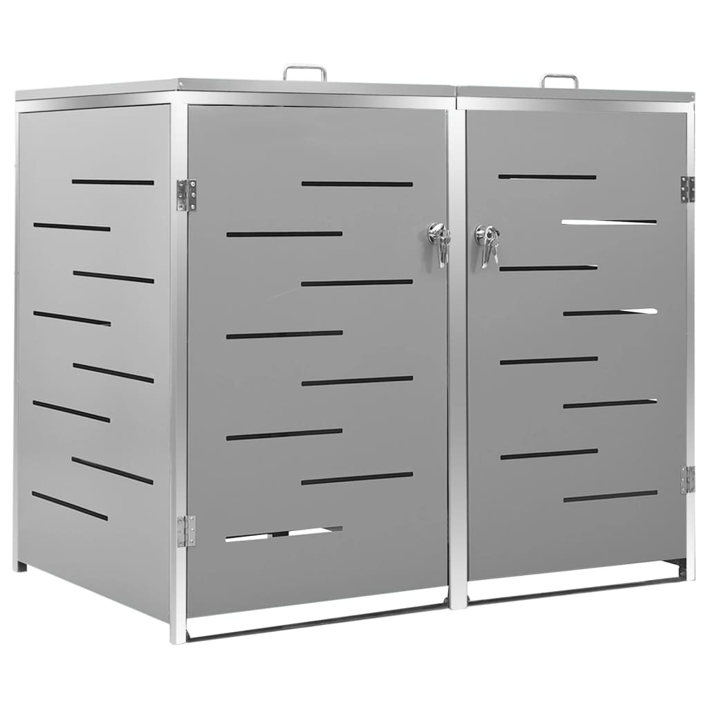 Copribidone per Spazzatura Singolo 69x77,5x112,5cm Acciaio Inox