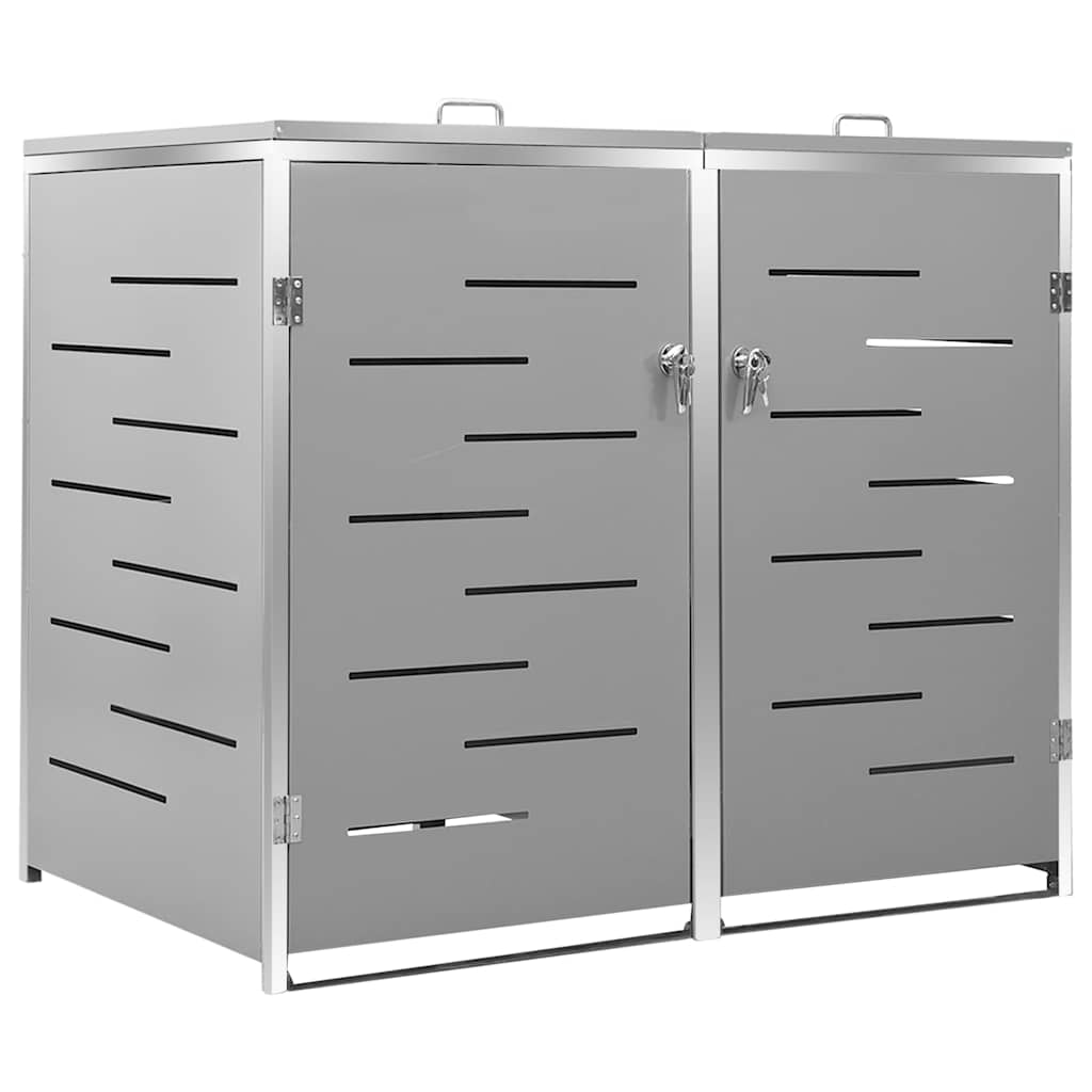 Copribidone per Spazzatura Singolo 69x77,5x115cm Acciaio Inox