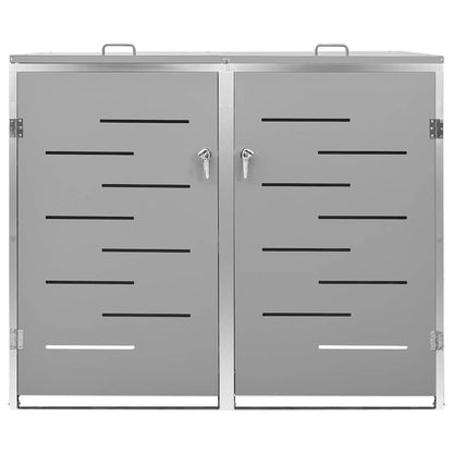 Copribidone per Spazzatura Singolo 69x77,5x115cm Acciaio Inox