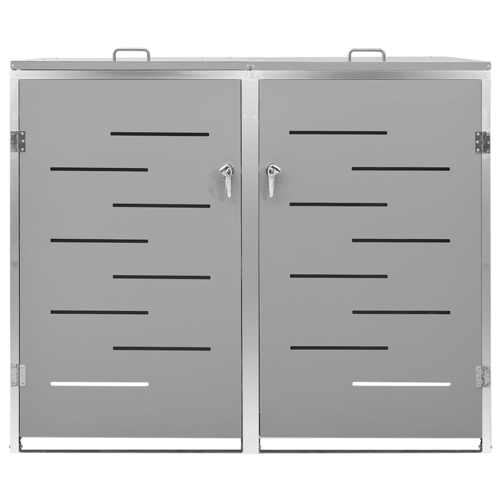 Copribidone per Spazzatura Singolo 69x77,5x112,5cm Acciaio Inox