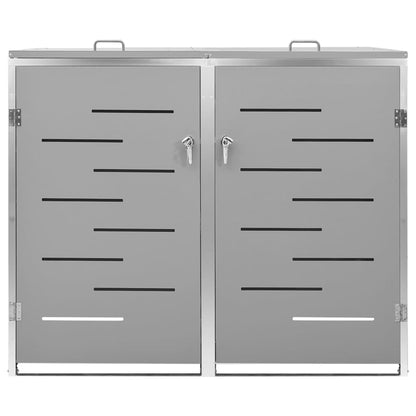 Copribidone per Spazzatura Singolo 69x77,5x112,5cm Acciaio Inox