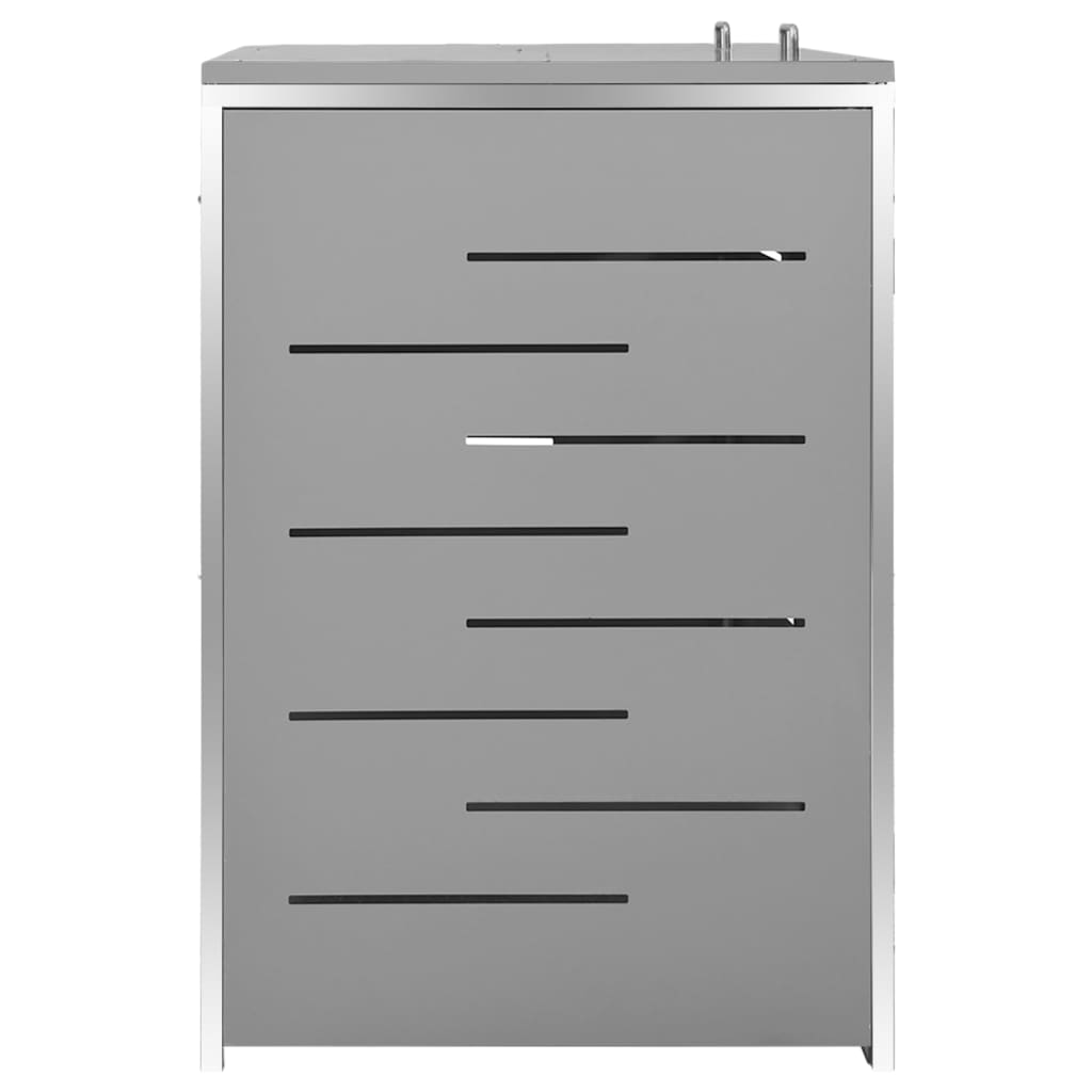 Copribidone per Spazzatura Singolo 69x77,5x112,5cm Acciaio Inox
