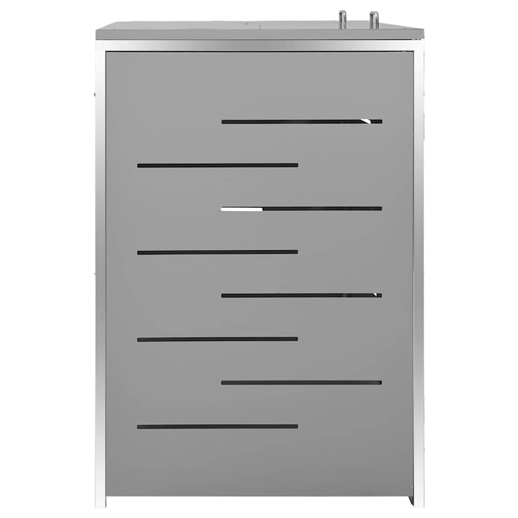 Copribidone per Spazzatura Singolo 69x77,5x115cm Acciaio Inox