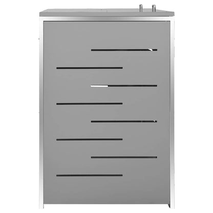 Copribidone per Spazzatura Singolo 69x77,5x115cm Acciaio Inox