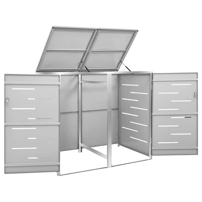 Copribidone per Spazzatura Singolo 69x77,5x115cm Acciaio Inox