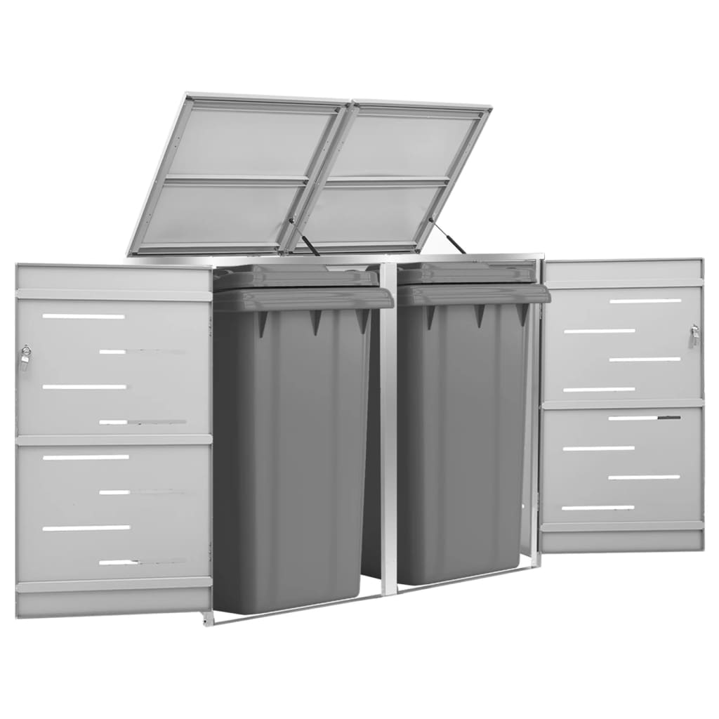 Copribidone per Spazzatura Singolo 69x77,5x112,5cm Acciaio Inox