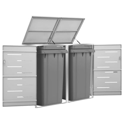 Copribidone per Spazzatura Singolo 69x77,5x112,5cm Acciaio Inox