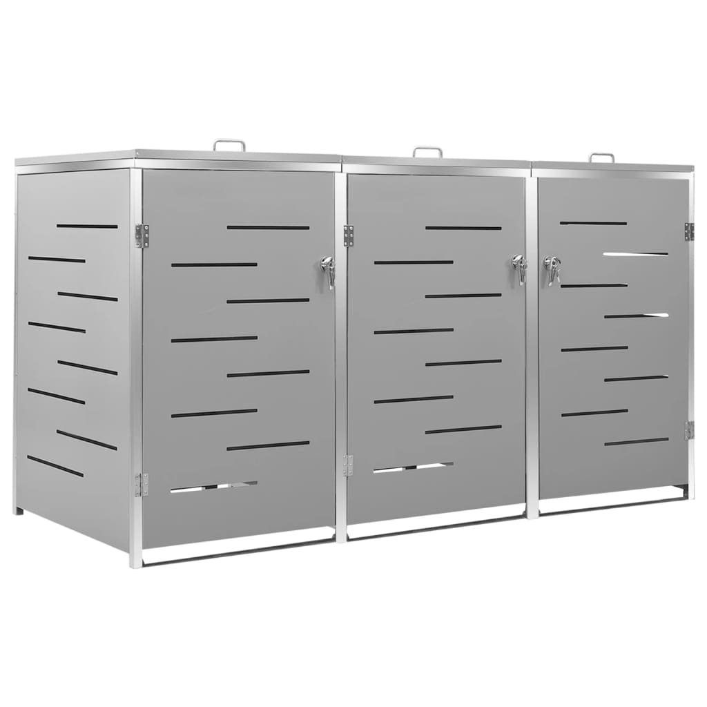 Copribidone per Spazzatura Singolo 69x77,5x112,5cm Acciaio Inox | homemem39