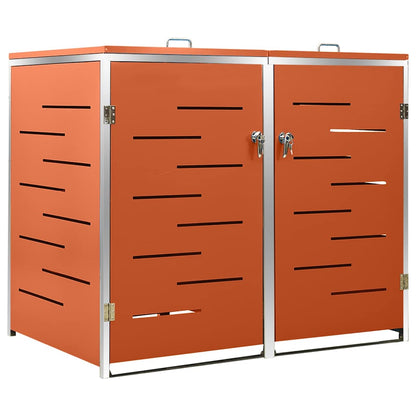 Copribidone per Spazzatura Singolo 69x77,5x115cm Acciaio Inox