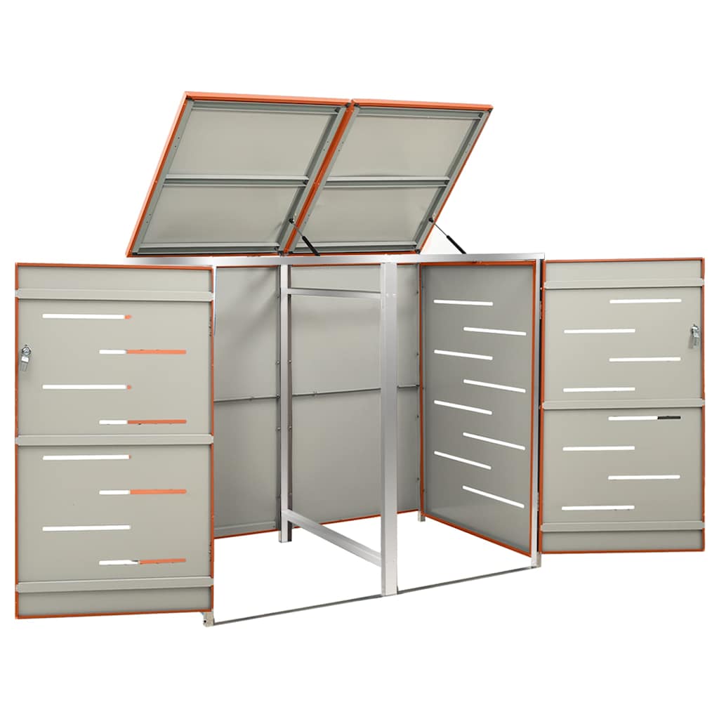 Copribidone per Spazzatura Singolo 69x77,5x115cm Acciaio Inox