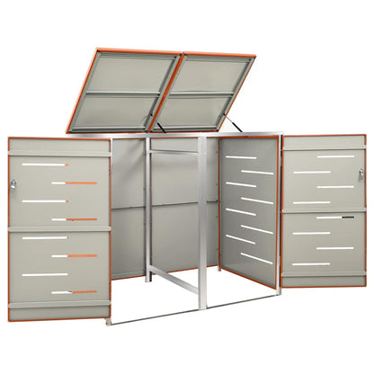 Copribidone per Spazzatura Singolo 69x77,5x115cm Acciaio Inox