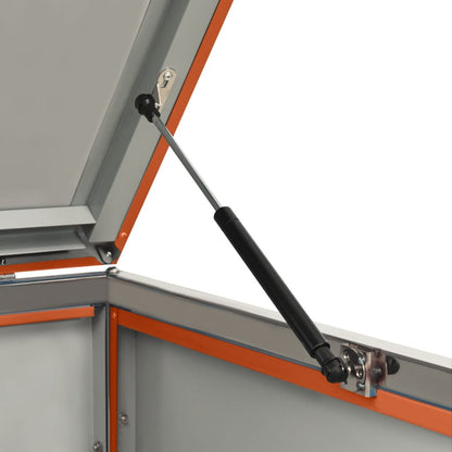 Copri Bidoni Pattumiera Doppia 138x77,5x112,5 cm Acciaio Inox - homemem39