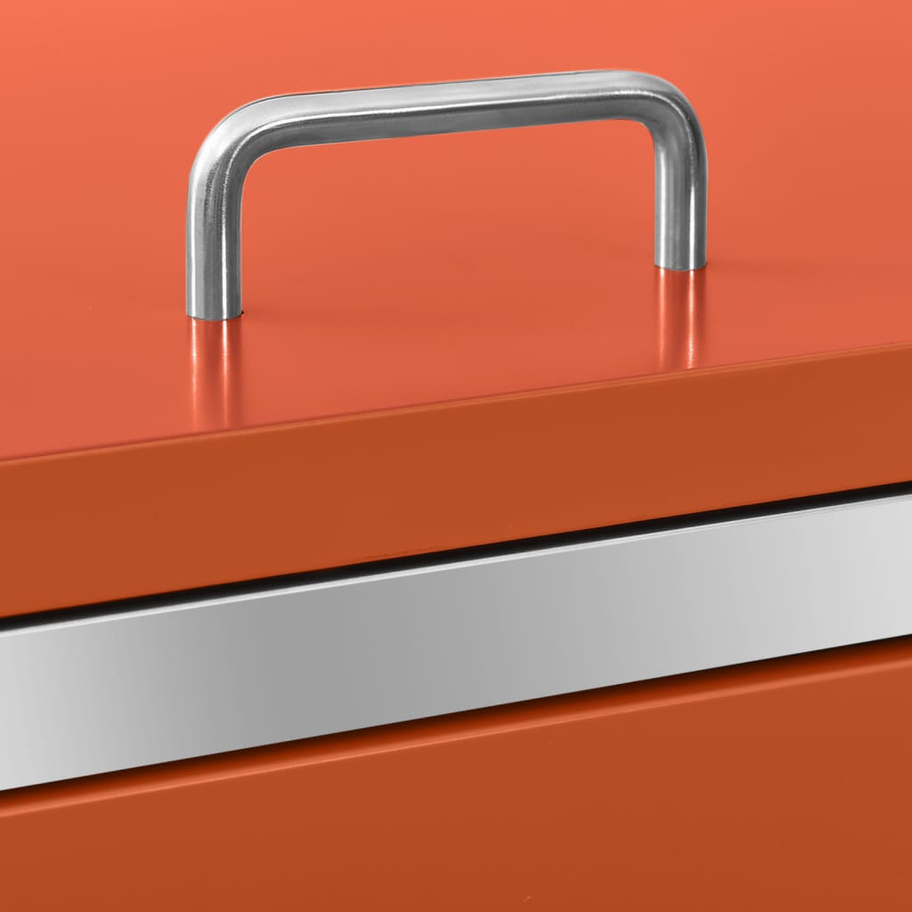 Copri Bidoni Pattumiera Doppia 138x77,5x112,5 cm Acciaio Inox - homemem39