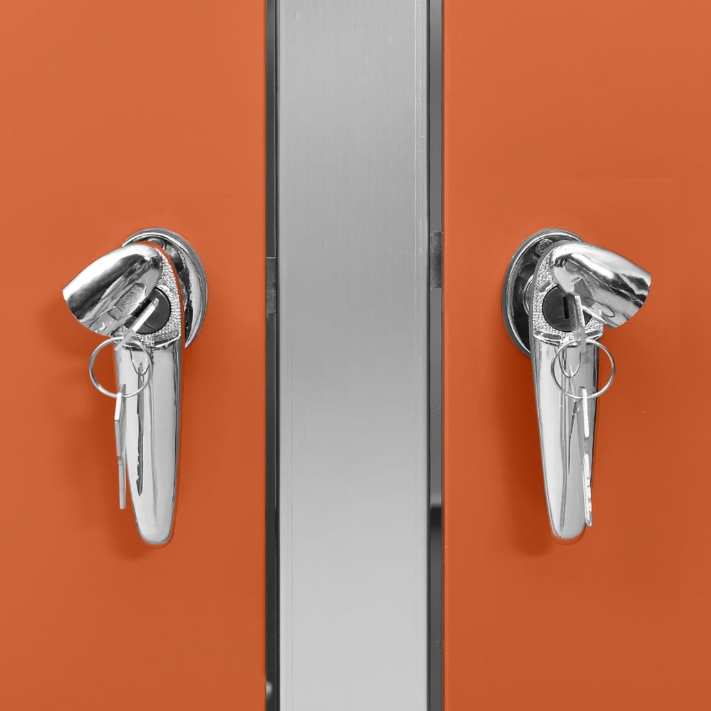 Copri Bidoni Pattumiera Doppia 138x77,5x112,5 cm Acciaio Inox - homemem39