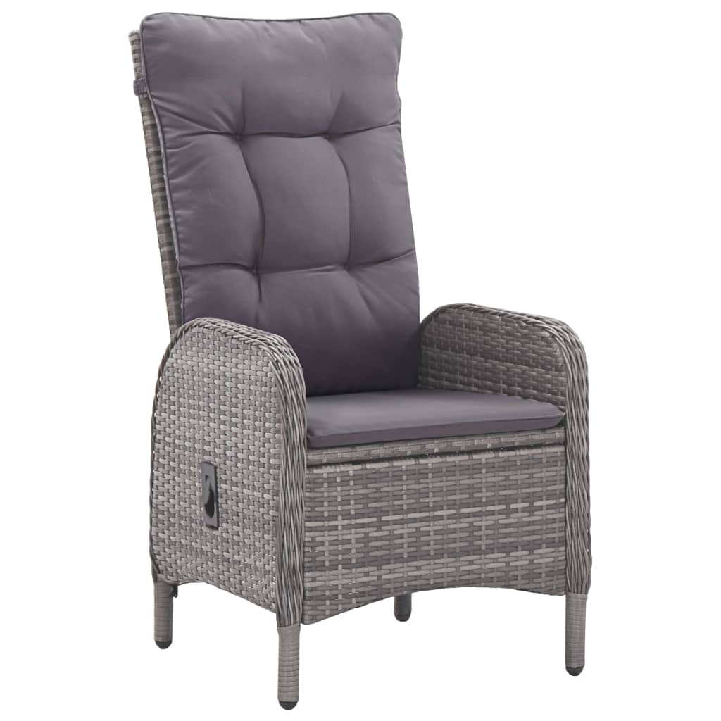 Set Mobili da Pranzo per Giardino 3 pz Grigio - homemem39