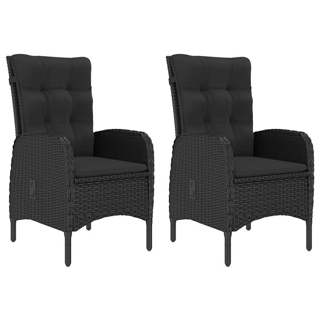 Set Mobili da Pranzo per Giardino 3 pz Nero | homemem39